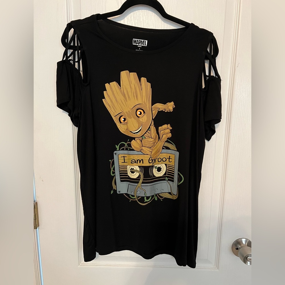 Disney Groot lattice sleeve shirt from Torrid